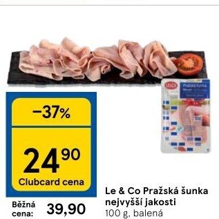 Šunka pražská nejvyšší jakosti LE&amp