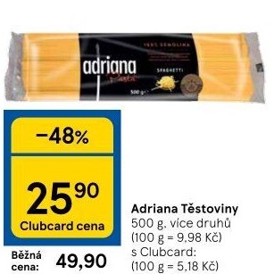 Těstoviny semolinové Adriana