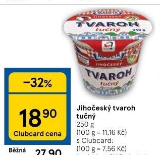 Tvaroh tučný Jihočeský Madeta