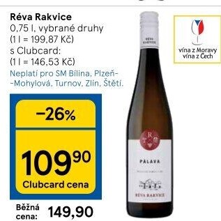 Vína Vinařství Réva Rakvice