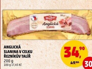 Anglická slanina Řezníkův talíř