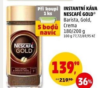 Instantní káva + mletá Barista Nescafé Gold