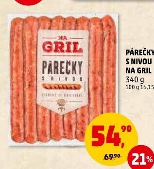Párečky s nivou Na gril Penny