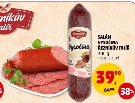Salám Vysočina Řezníkův talíř