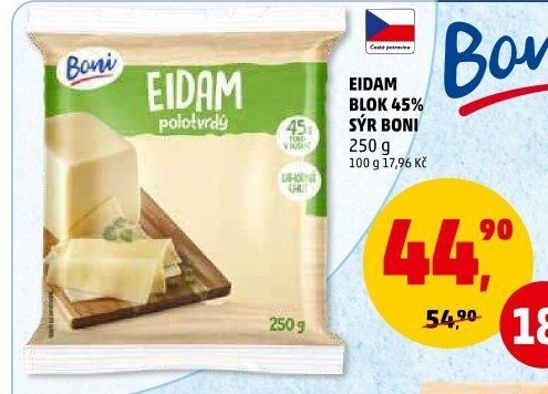 Sýr Eidam 45% Boni