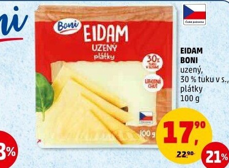 Sýr Eidam uzený 30% Boni