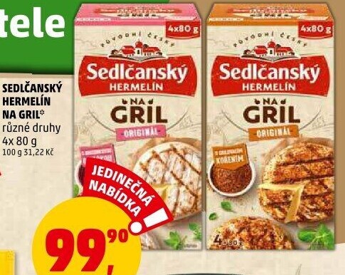 Sýr Hermelín na gril Sedlčanský