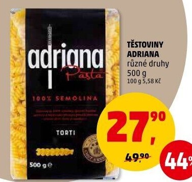 Těstoviny semolinové Adriana
