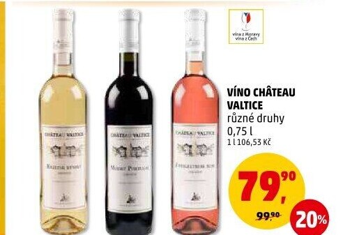 Vína Chateau Valtice