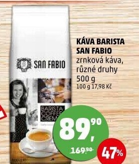 Zrnková káva Barista San Fabio