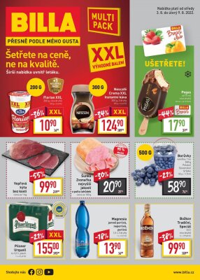 akční leták BILLA 3.8.2022-9.8.2022