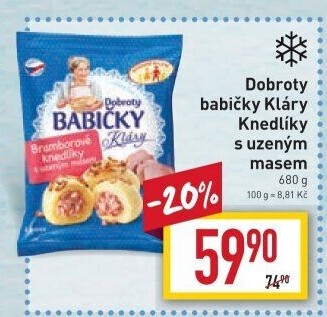 Knedlíky bramborové s uzeným masem mražené Dobroty babičky Kláry