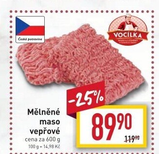 Maso mleté vepřové Vocílka