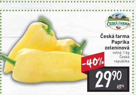 Paprika bílá Česká farma