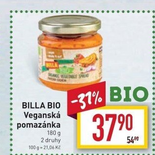 Pomazánka veganská Bio Billa