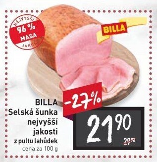 Šunka selská nejvyšší jakosti Billa
