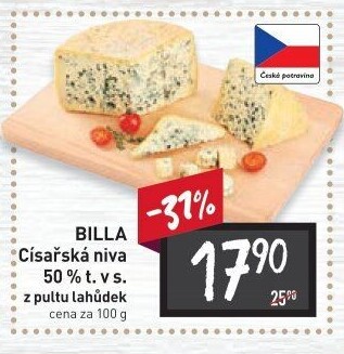 Sýr Niva císařská 50% Billa