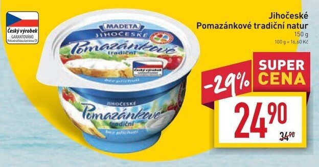 Tradiční pomazánkové Jihočeské Madeta