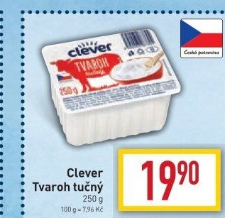 Tvaroh tučný Clever