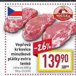 Vepřová krkovice bez kosti Vocílka