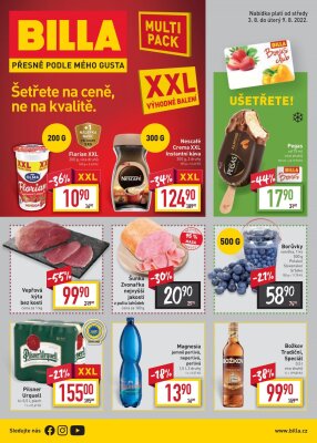 akční leták BILLA 3.8.2022-9.8.2022