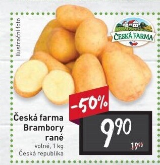 Brambory konzumní rané Česká farma