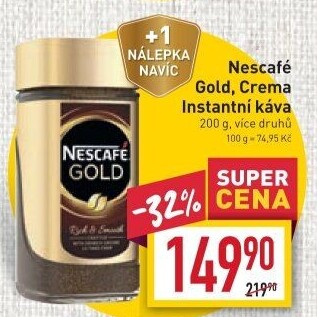Instantní kávy Nescafé Gold