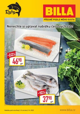 akční leták BILLA 3.8.2022-9.8.2022