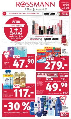 akční leták ROSSMANN drogerie 3.8.2022-16.8.2022