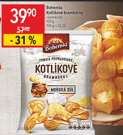 Brambůrky kotlíkové Bohemia Chips