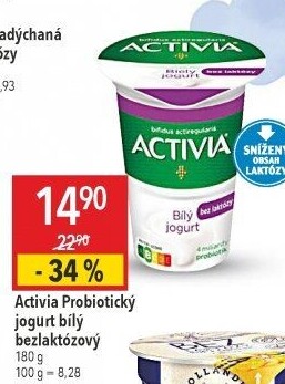 Jogurt bílý bez laktózy Activia Danone