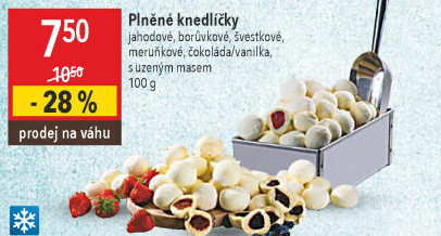 Knedlíky plněné mražené