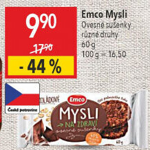 Ovesné sušenky Mysli na zdraví Emco
