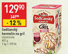Sýr Hermelín na gril Sedlčanský