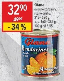 Kompot mandarinky Giana
