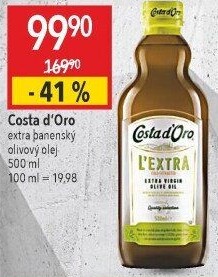 Olivový olej extra panenský Costa D'