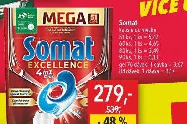 Tablety do myčky Excellence Somat