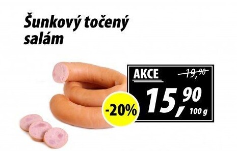 Salám šunkový točený