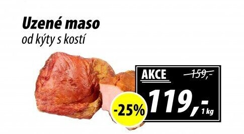 Uzené maso od kýty s kostí