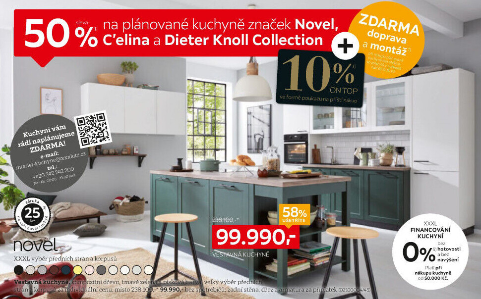 VESTAVNÁ KUCHYNĚ, BEZ SPOTŘEBIČŮ