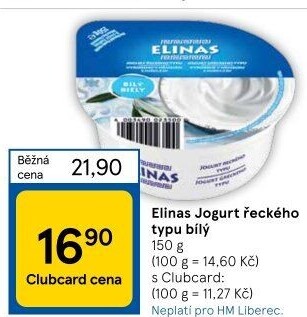 Bílý jogurt řecký Elinas