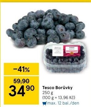 Borůvky Tesco