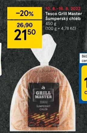 Chléb Šumperský Grill Master Tesco