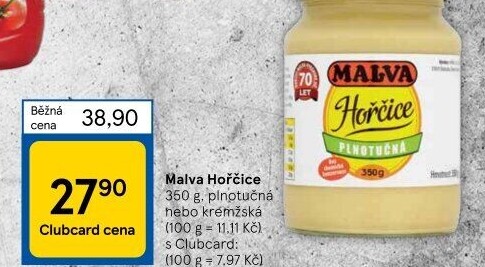 Hořčice plnotučná Malva