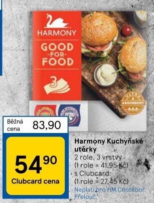 Kuchyňské utěrky 3vrstvé Good for Food Harmony