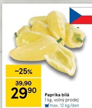 Paprika bílá