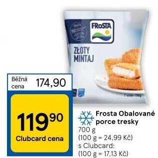 Porce tresky obalovaná mražená Frosta