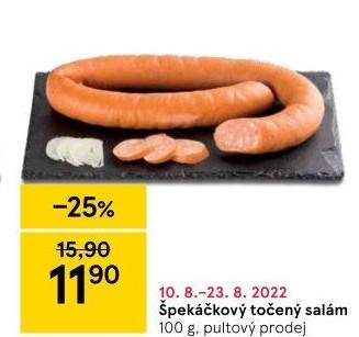 Salám špekáčkový točený