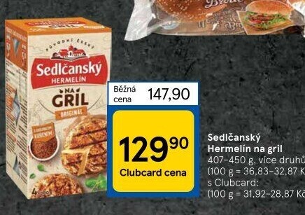 Sýr Hermelín na gril Sedlčanský