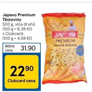 Těstoviny Premium Japavo